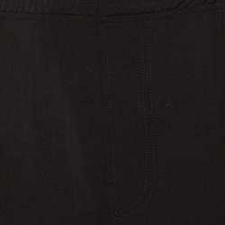 Pre Owned Neil Barrett Black Wool Blend Extra Low Rise Loose Fit Trousers S 