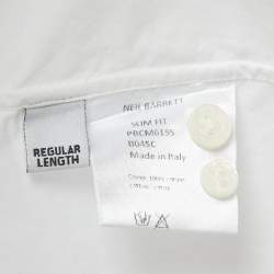 Pre Owned Neil Barrett White Eagle Print Cotton Slim Fit Shirt M