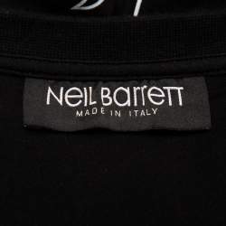 Neil Barrett Black Floral Bolt Printed Crewneck T-Shirt S