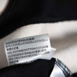 Pre Owned Neil Barrett Monochrome Kefiya Bolt Paneled Knit T-Shirt S