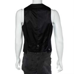 Neil Barrett Black Cotton & Linen Sleeveless Vest M