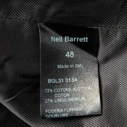 Neil Barrett Black Cotton & Linen Sleeveless Vest M