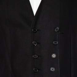 Neil Barrett Black Cotton & Linen Sleeveless Vest M
