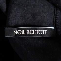 Neil Barrett Black Knit High Collar Regular Bomber Fit Tracksuit Jacket L