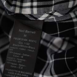 مملوكة مسبقًا قميص نيل باريت قطن صناعي منقوش أسود بقصة فضفاضة مقاس متوسط - ميديوم