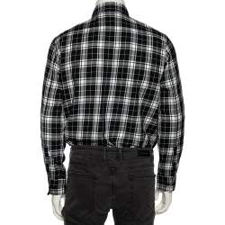 مملوكة مسبقًا قميص نيل باريت قطن صناعي منقوش أسود بقصة فضفاضة مقاس متوسط - ميديوم