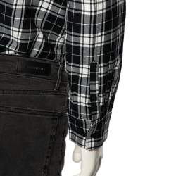 مملوكة مسبقًا قميص نيل باريت قطن صناعي منقوش أسود بقصة فضفاضة مقاس متوسط - ميديوم