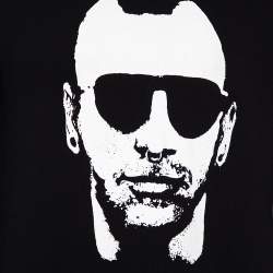 مملوكة مسبقًا سويت شيرت نيل باريت تريكو أسود مطبوع رقبة مستديرة مقاس وسط (ميديوم)