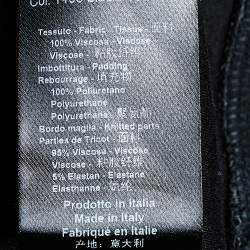 مملوكة مسبقًا Neil Barrett Black Crossed Out Bolt Printed Knit Hooded Sweatshirt L