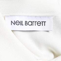 Neil Barrett Off-White Rib Knit Short Sleeve Polo T-Shirt XL