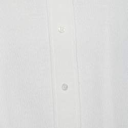 Neil Barrett Off-White Rib Knit Short Sleeve Polo T-Shirt XL