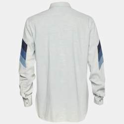 مملوكة مسبقًا Neil Barrett Indigo Denim Oversized Modernist Shirt XL