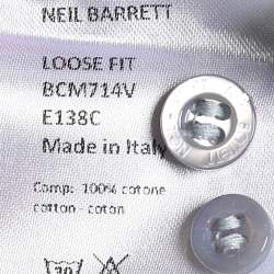 مملوكة مسبقًا Neil Barrett Indigo Denim Oversized Modernist Shirt XL