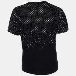 Pre Owned Neil Barrett Black Dot Print Cotton Slim Fit T-Shirt L