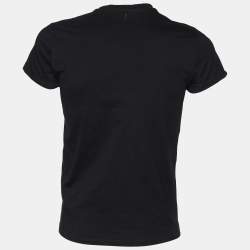 Neil Barrett Black Gods Embroidered Cotton Knit Crewneck T-Shirt S