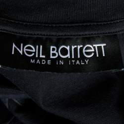 Neil Barrett Black Logo Printed Cotton T Shirt M