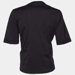 Neil Barrett Black Logo Printed Cotton T Shirt M