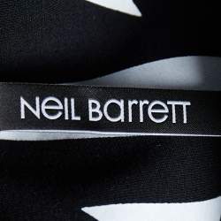 Neil Barrett Black Bolt Printed Knit Crewneck Sweatshirt M