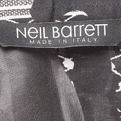Neil Barrett Monochrome Printed Cotton Slim Fit Shirt M