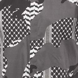 Neil Barrett Monochrome Printed Cotton Slim Fit Shirt M