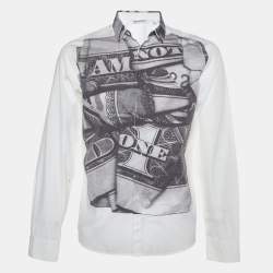 Neil Barrett Grey Printed Poplin Shirt L