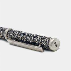 Pre Owned Silver 925 Blue Ballpoint Pen