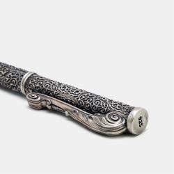 Pre Owned Silver 925 Blue Ballpoint Pen