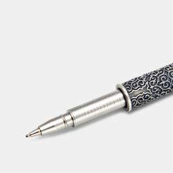 Pre Owned Silver 925 Blue Ballpoint Pen
