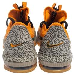 Nike Lebron Orange Suede and Textured Leather Safari 16 Sneakers Size 42.5