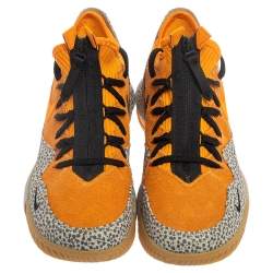 Nike Lebron Orange Suede and Textured Leather Safari 16 Sneakers Size 42.5