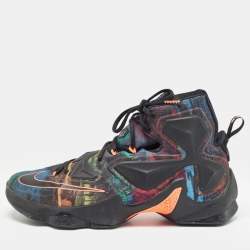 Nike Lebron 13 Akronite deals Mens Size 8 Basketball Shoes Black Multicolor Sneakers