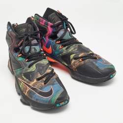 Nike Multicolor Canvas LeBron High Top Sneakers Size 44.5 