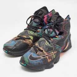 Nike Multicolor Canvas LeBron High Top Sneakers Size 44.5 