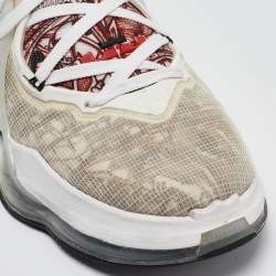 Nike LeBron White Mesh and Rubber 19 Sketch Sneakers Size 47.5