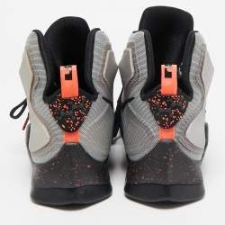 Nike LeBron Silver Mesh and Rubber 13 Rubber City Sneakers Size 45