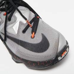 Nike LeBron Silver Mesh and Rubber 13 Rubber City Sneakers Size 45