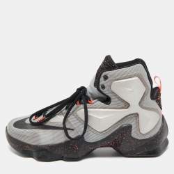 Nike LeBron Silver Mesh and Rubber 13 Rubber City Sneakers Size 45