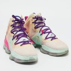 Nike LeBron Multicolor Mesh and Rubber 19 Valentine's Day Love Letter Sneakers Size 41