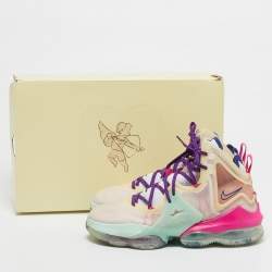 Nike LeBron Multicolor Mesh and Rubber 19 Valentine's Day Love Letter Sneakers Size 41