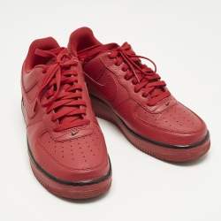 Pre Owned Nike LeBron Red Leather Force 1 low pivot Lace Up Sneakers Size 42.5