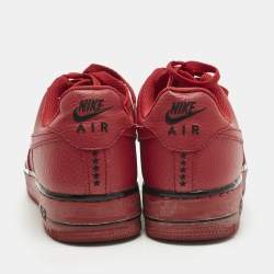 Pre Owned Nike LeBron Red Leather Force 1 low pivot Lace Up Sneakers Size 42.5