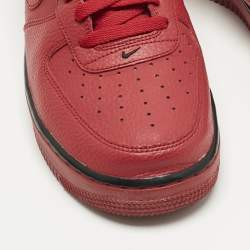 Pre Owned Nike LeBron Red Leather Force 1 low pivot Lace Up Sneakers Size 42.5