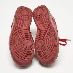 Pre Owned Nike LeBron Red Leather Force 1 low pivot Lace Up Sneakers Size 42.5