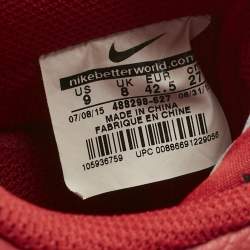 Pre Owned Nike LeBron Red Leather Force 1 low pivot Lace Up Sneakers Size 42.5