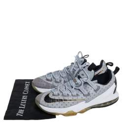 Nike Lebron Grey Mesh And Rubber XIII Low Lace Up Sneakers Size 42.5