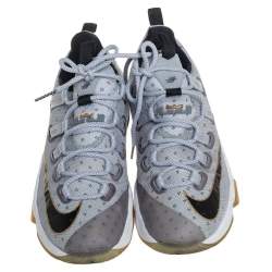 Nike Lebron Grey Mesh And Rubber XIII Low Lace Up Sneakers Size 42.5
