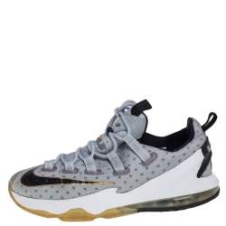 Nike Lebron Grey Mesh And Rubber XIII Low Lace Up Sneakers Size 42.5