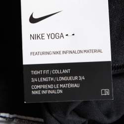 Pre Owned Nike Black Jersey Tight Fit Yoga Pants M