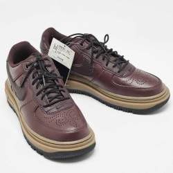 Nike Air Force 1 Burgundy Leather Air Force 1 Low Luxe Brown Basalt Sneakers Size 40.5
