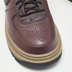 Nike Air Force 1 Burgundy Leather Air Force 1 Low Luxe Brown Basalt Sneakers Size 40.5